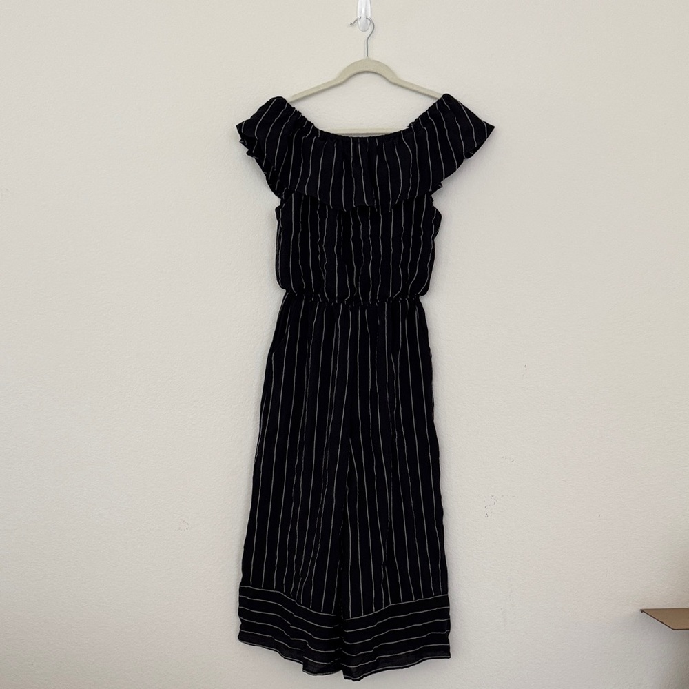 Cielo Striped Jumpsuit On or Off-Shoulder